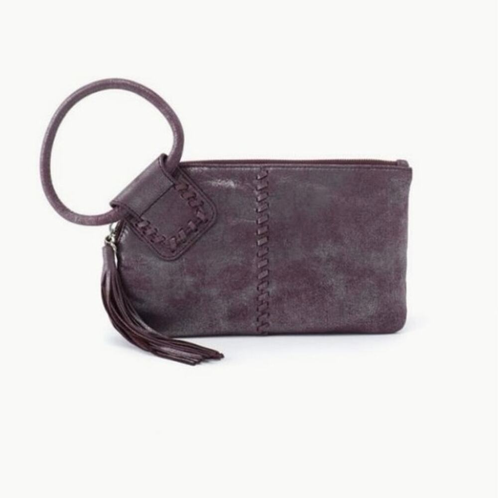 Womens Hobo International Sable Wristlet in Plum Graphite EUC! - Picture 2 of 7